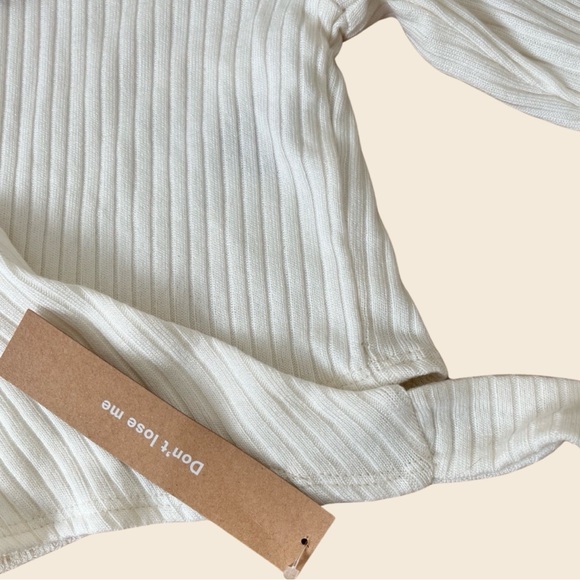 NWT Reformation Cayden Wrap Top Cream White - Picture 4 of 4